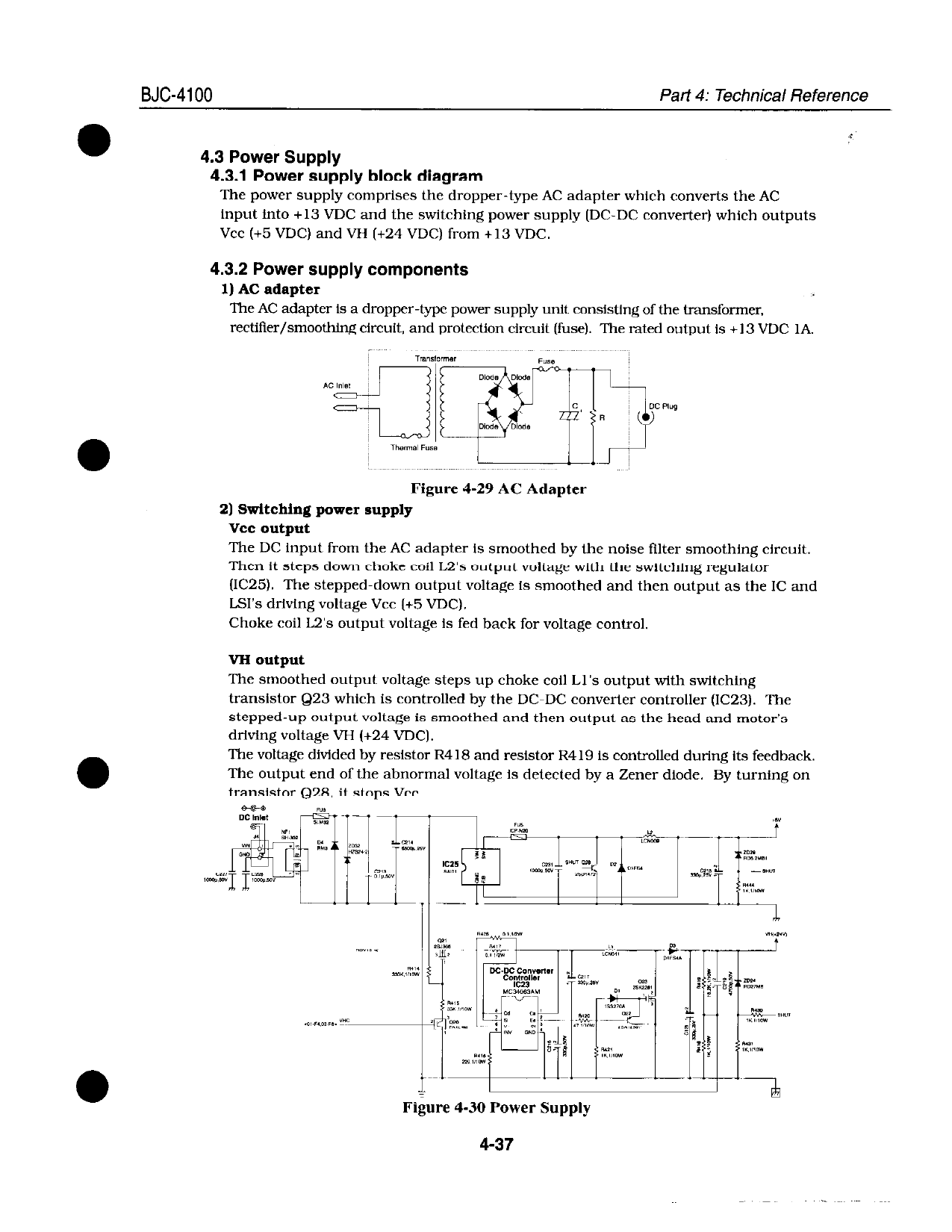Canon BubbleJet BJC-4100 Service Manual-4